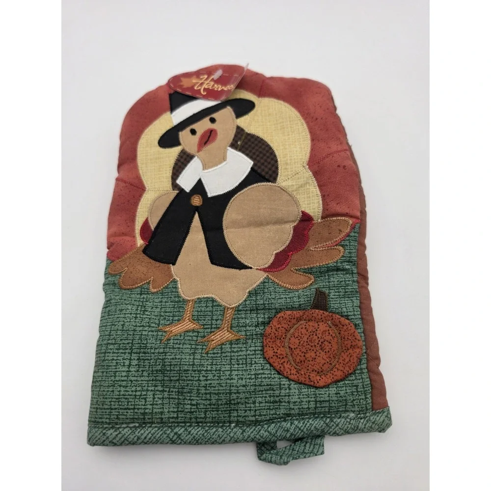 Now Vintage Retro Thanksgiving Turkey Oven Mitt - Y2k